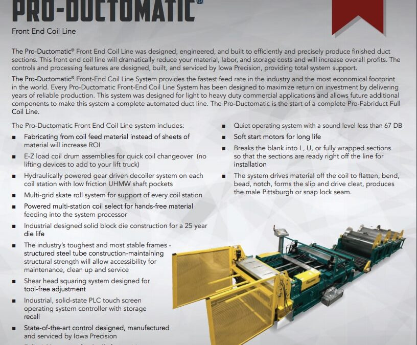Brochure: Iowa Precision Pro-Ductomatic