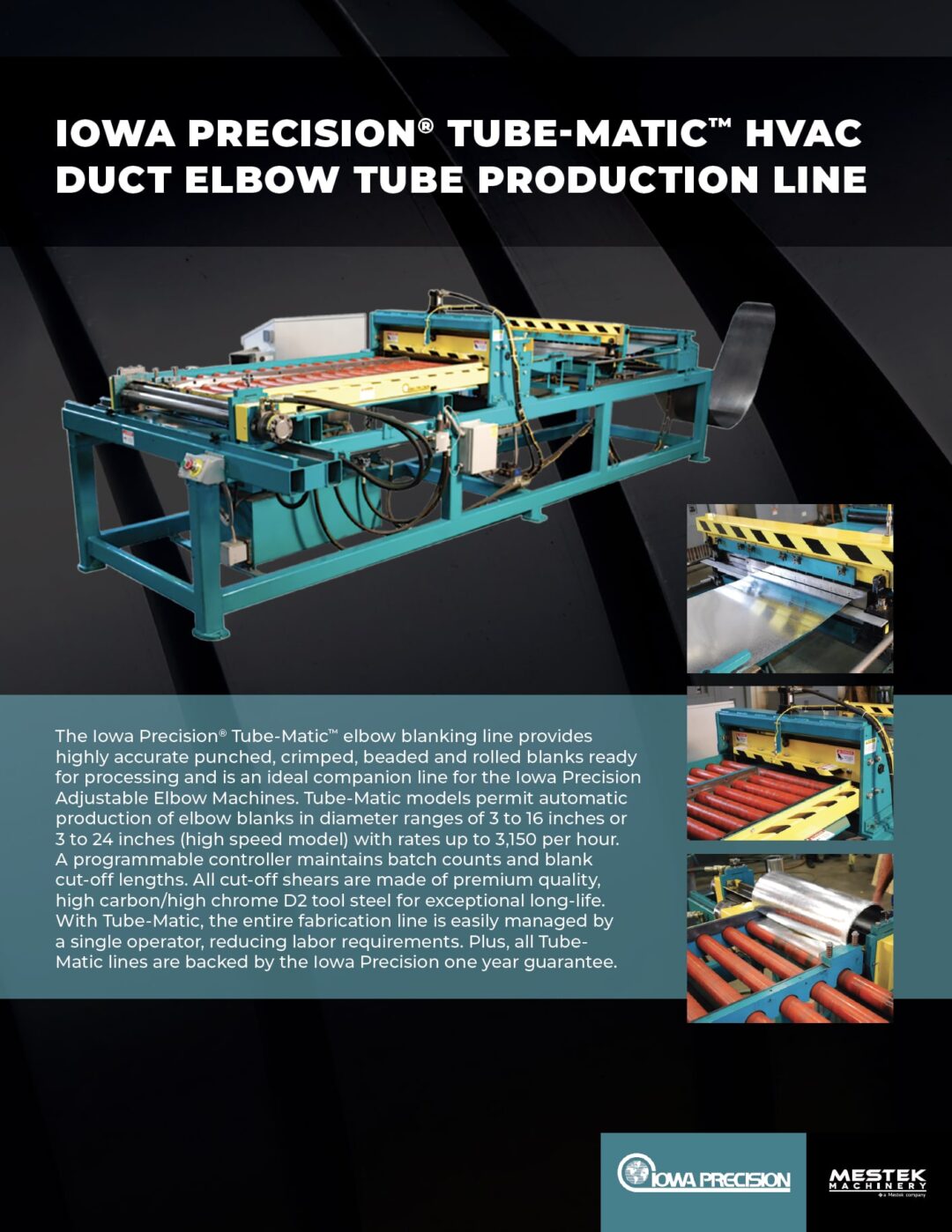 Brochure: Iowa Precision Tube-Matic HVAC Duct Elbow Tube Production Line