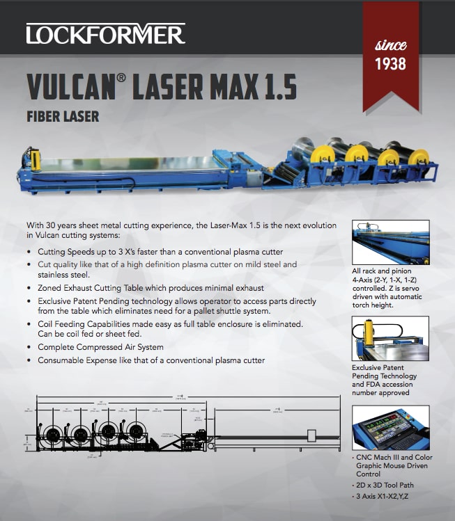 Brochure: Lockformer Vulcan® Laser Max 1.5