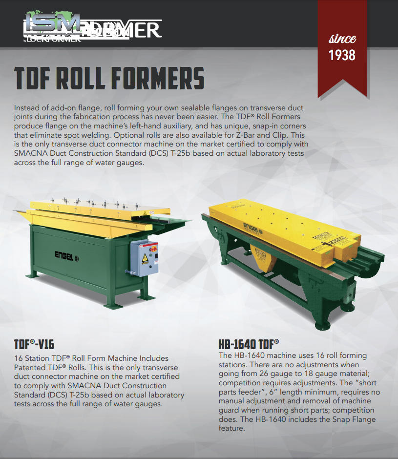 TDF Roll Formers Cover | Mestek Machinery